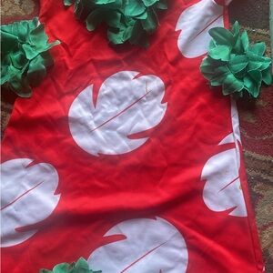 Disney Red and White Leaf Pattern Kids Costume